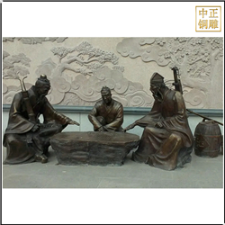 古代人物下棋景觀(guān)雕塑